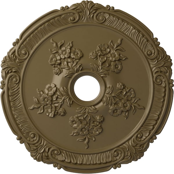 Ekena Millwork Attica with Rose Medallion (Canopies up to 4 1/2"), 26"OD x 3 3/4"ID x 1 1/2"P, Mississippi Mud CM26ATMMF - main